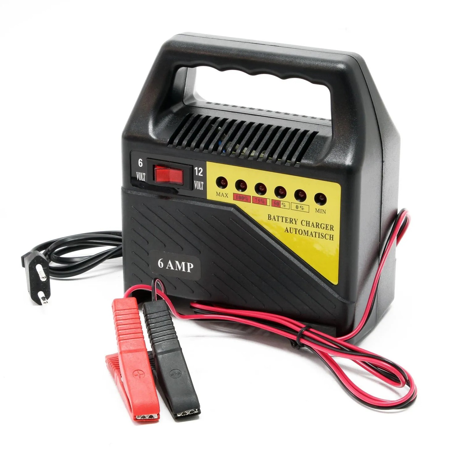 Wiltec Batterieladegerät 6V 12V Ladegerät Akkuladegerät Kfz Motorrad Rasenmäher