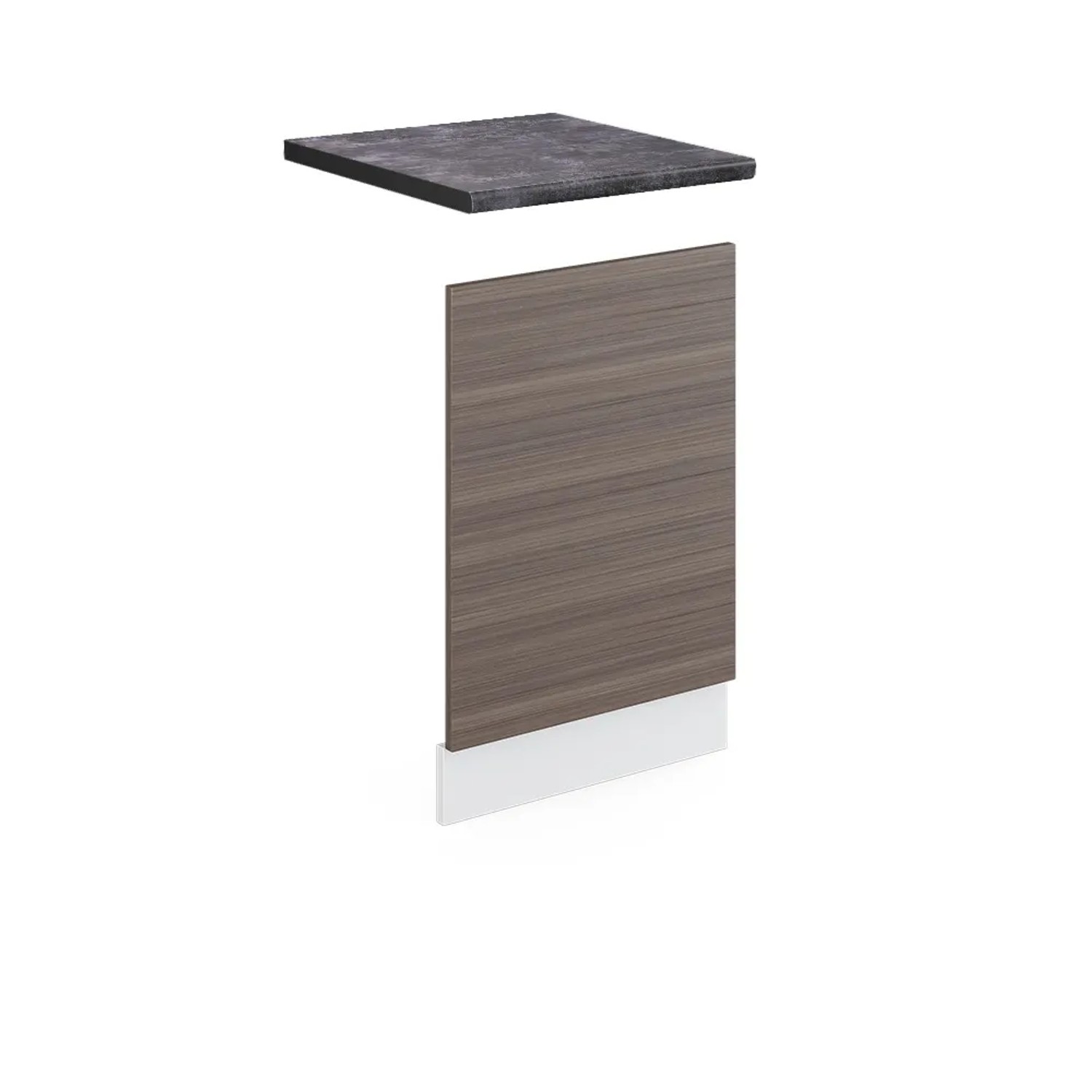 Vicco Frontblende R-Line Geschirrspüler Fronttür Grau/Weiß 45 cm AP Anthrazit