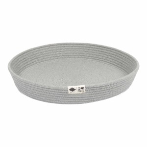 Grauer, runder D&D Home Katzenkorb Jess aus Baumwollseil, ideal für Katzen.