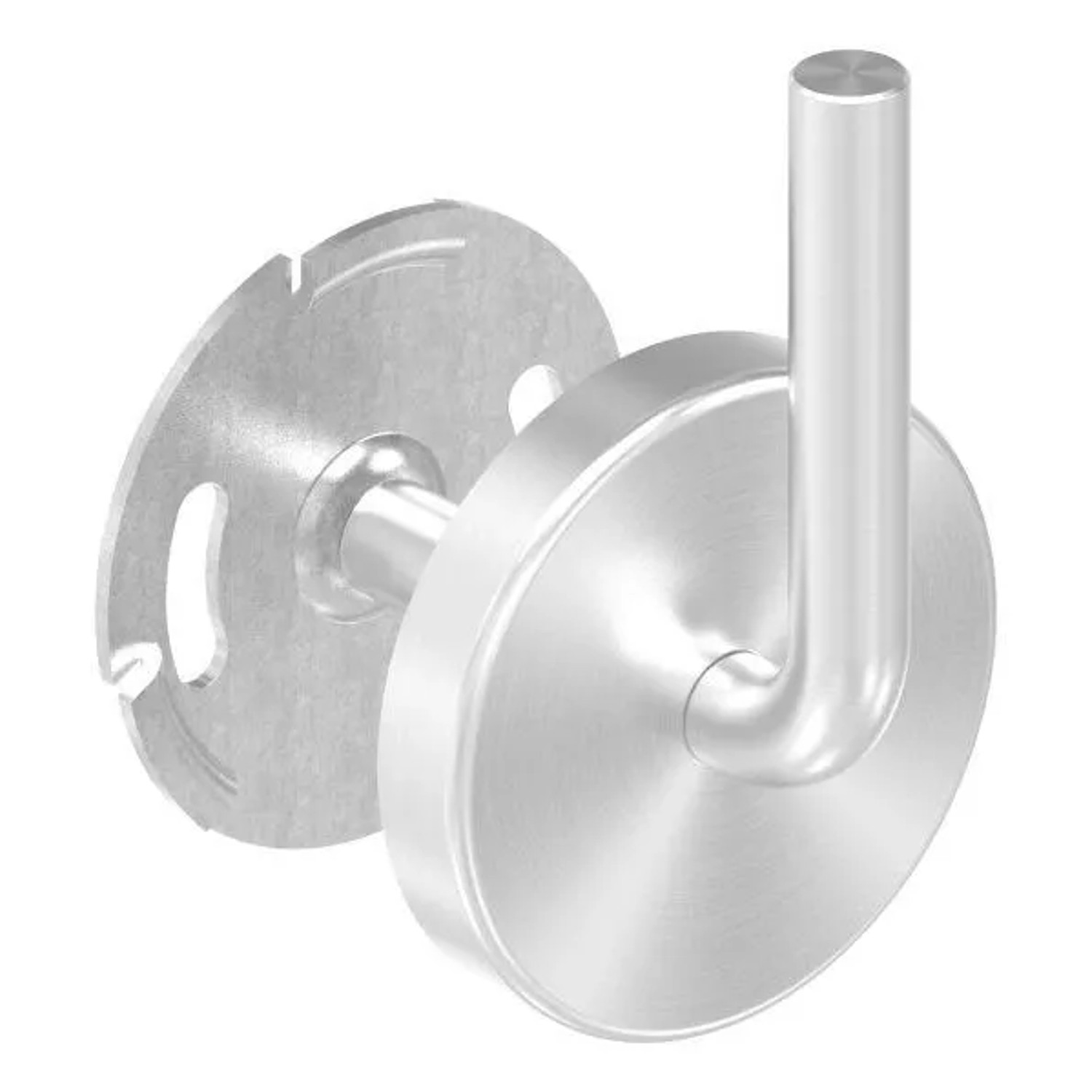 FeNau Handlaufhalter V2A Ø 70 mm Bügel 12 mm Wandabstand 75 mm Zum Anschweißen Mit Rosette