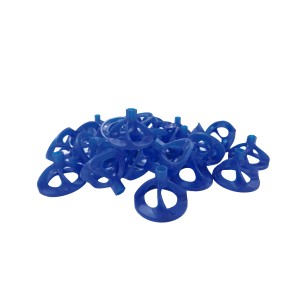 100 blaue LUX-TOOLS Gewindehauben für Nivelliersysteme zum Fliesen verlegen.