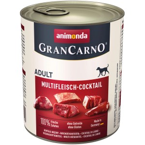Gran Carno Adult Multifleisch-Cocktail, 800g Dose Hunde-Nassfutter.