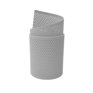 zaunzu Sichtschutz PP Premium gelocht, Lichtgrau, 2,55m. Zubehör für Zaunbau.