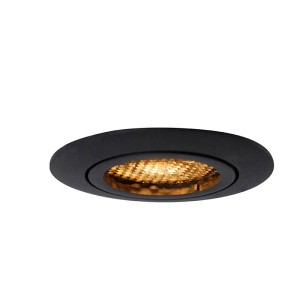 Schwarzer QAZQA Einbaustrahler Ude Honey, 6er Set, verstellbar für Lampen & Leuchten.