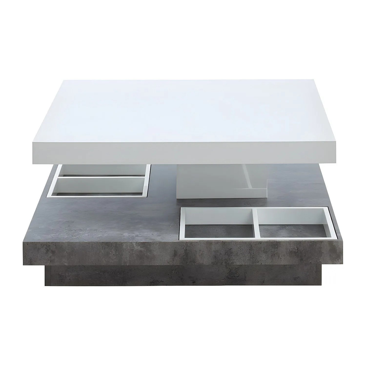 Vente-unique Couchtisch Fausto Grau  Weiß 80 cm