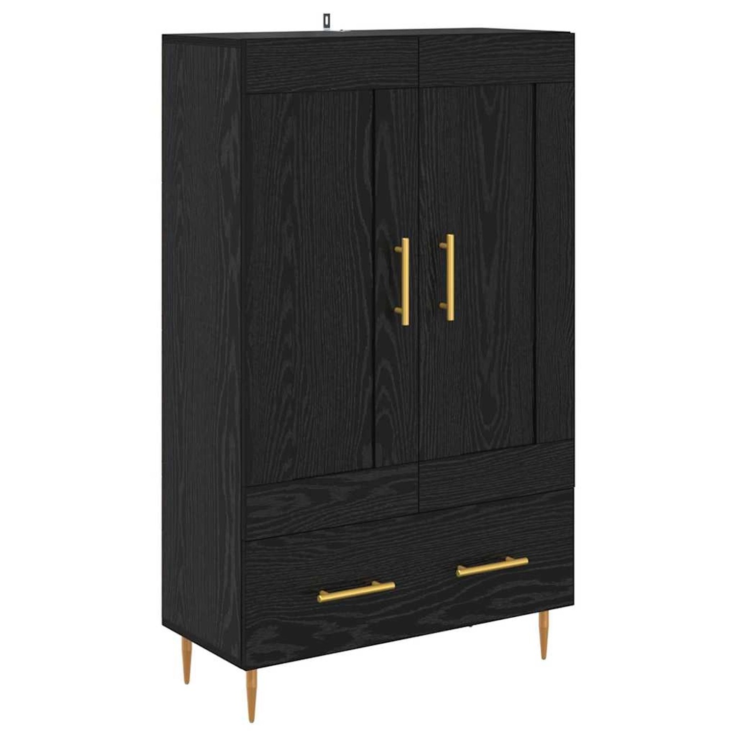 vidaXL Highboard Schwarz Eichen-Optik 69,5 x 31 x 115 cm Holzwerkstoff 882561