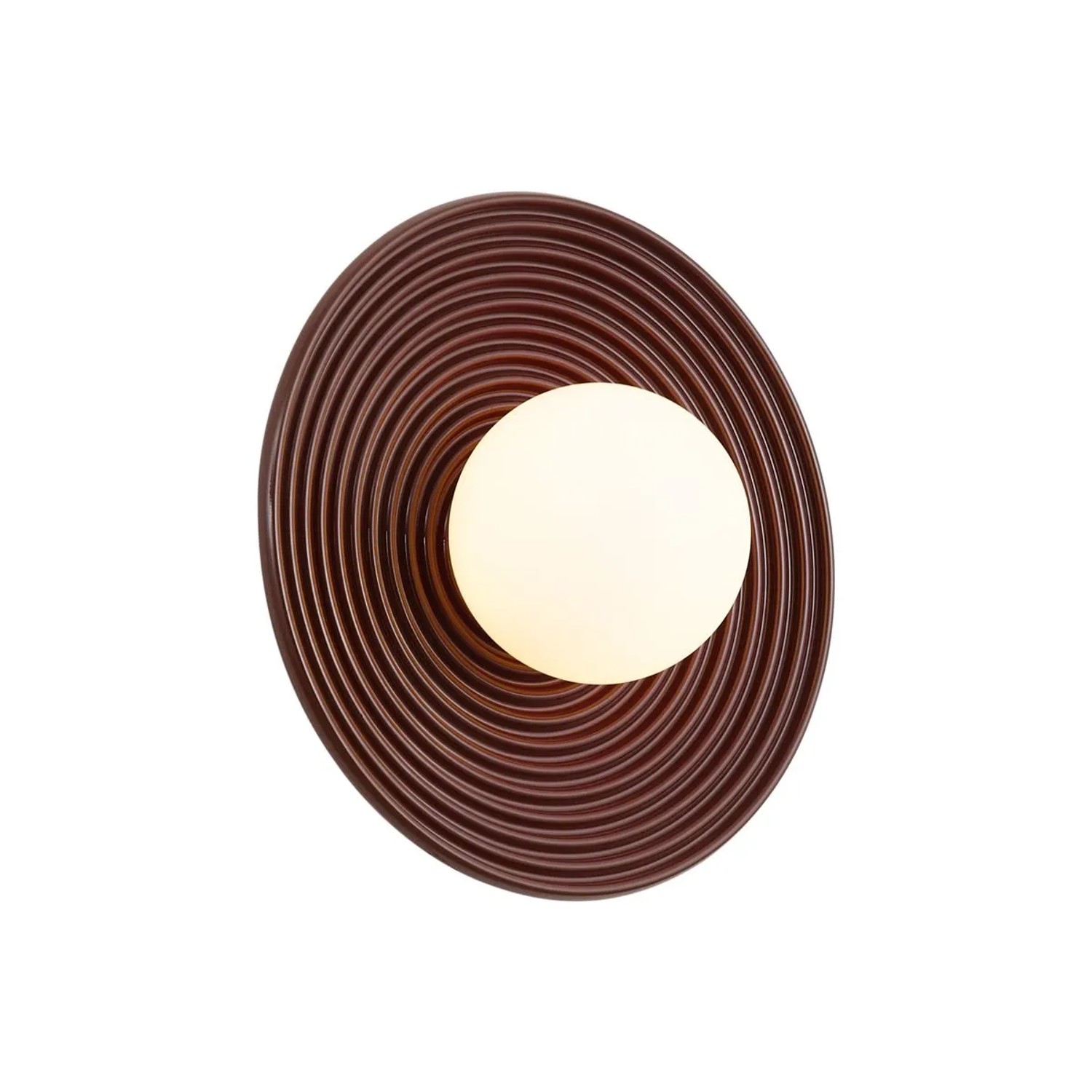 QAZQA Retro Deckenleuchte Braun mit Opalglas Lila