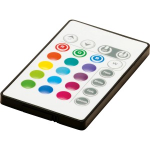 Fernbedienung für LED Streifen Flexband zur Steuerung von Farbe und Helligkeit.