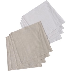 Boltze Servietten, 4er-Set in Grau und Creme, aus Baumwolle.