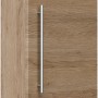 Posseik Bad-Hängeschrank Rima, Eiche hell, 40 cm breit, mit silbernem Griff.