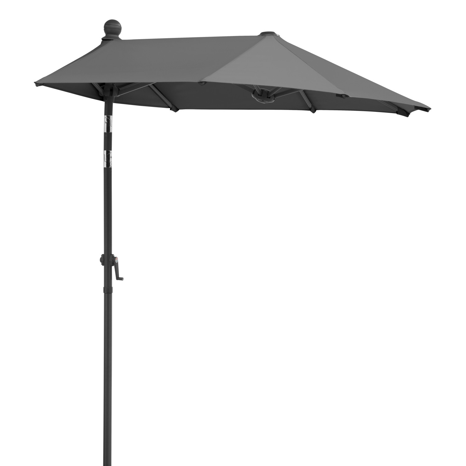 Schneider Balkonschirm, 150x150 cm, anthrazit mit Knickfunktion.