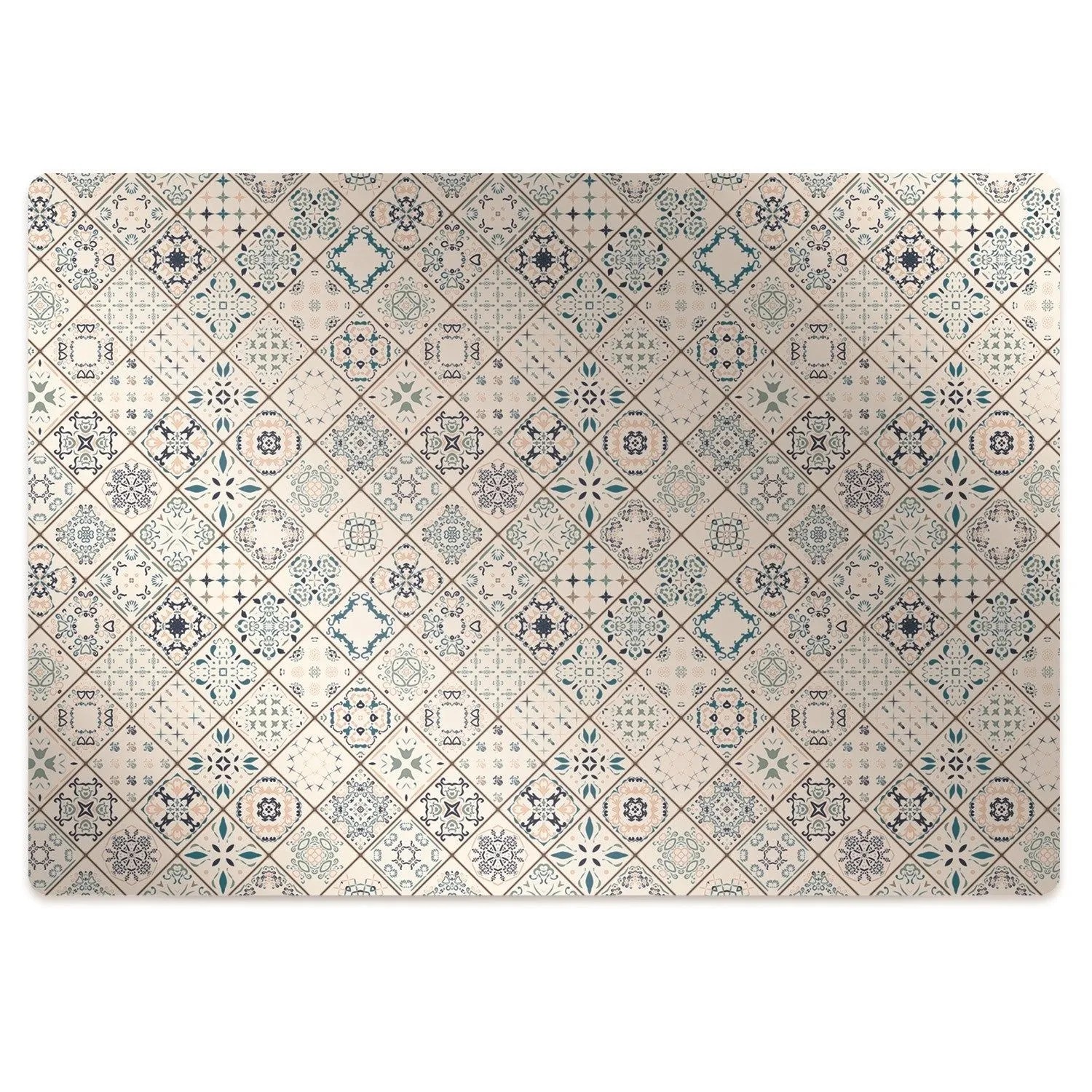 Tulup Bodenschutzmatte Fliesen Schutzmatte für Bürostuhl 140x100 cm Grün Bü günstig online kaufen