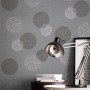Newroom Vliestapete Raina Silber Kreise Retro Strukturiert FSC®_4