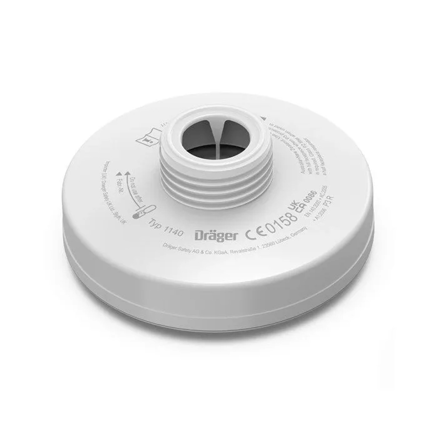 Dräger Atemschutz Partikelfilter 1140 P3 mit Rd40 Anschluss Weiß