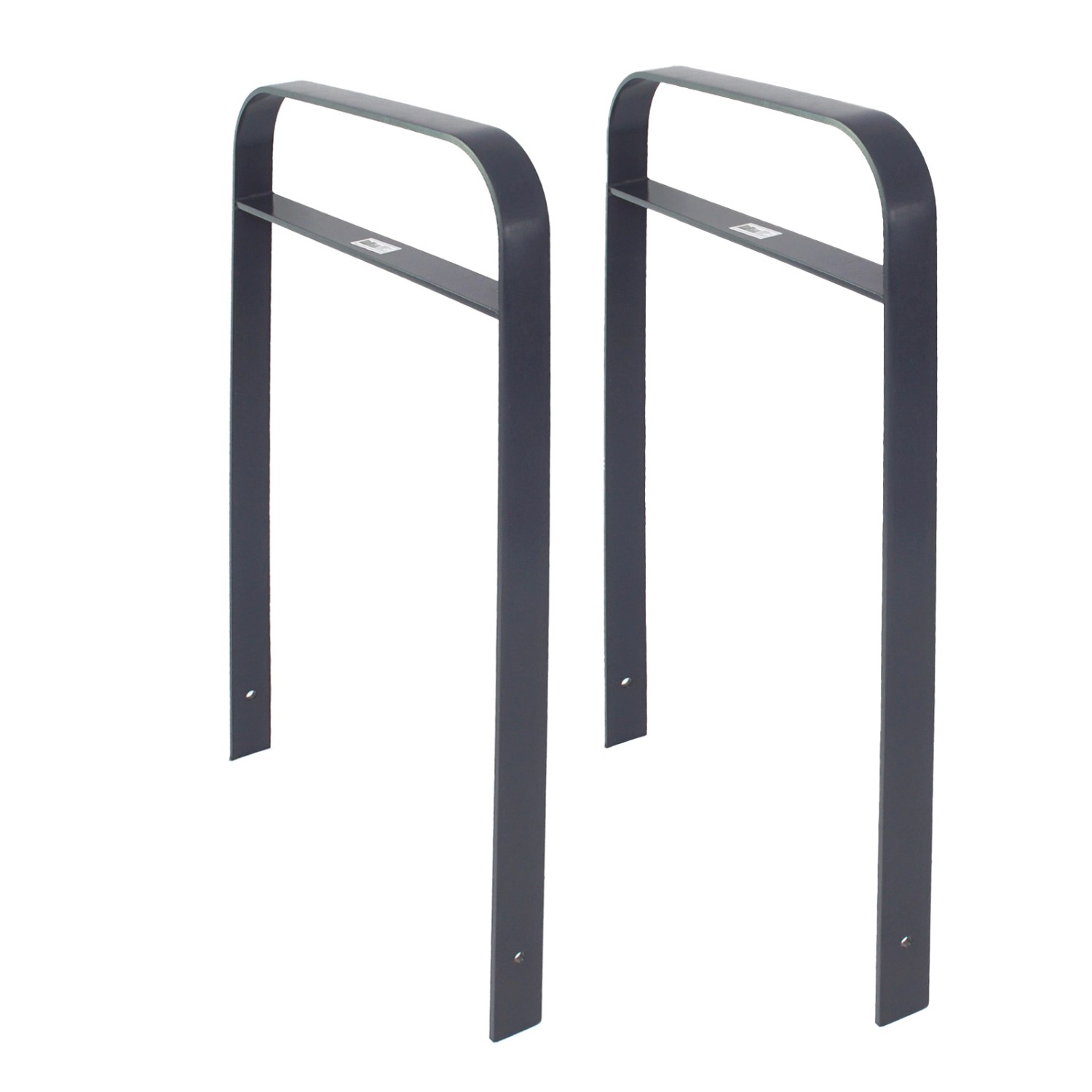 TRUTZHOLM 2x Fahrradanlehnbügel 115 x 76 cm Flachstahl 13 mm Anthrazit Typ H
