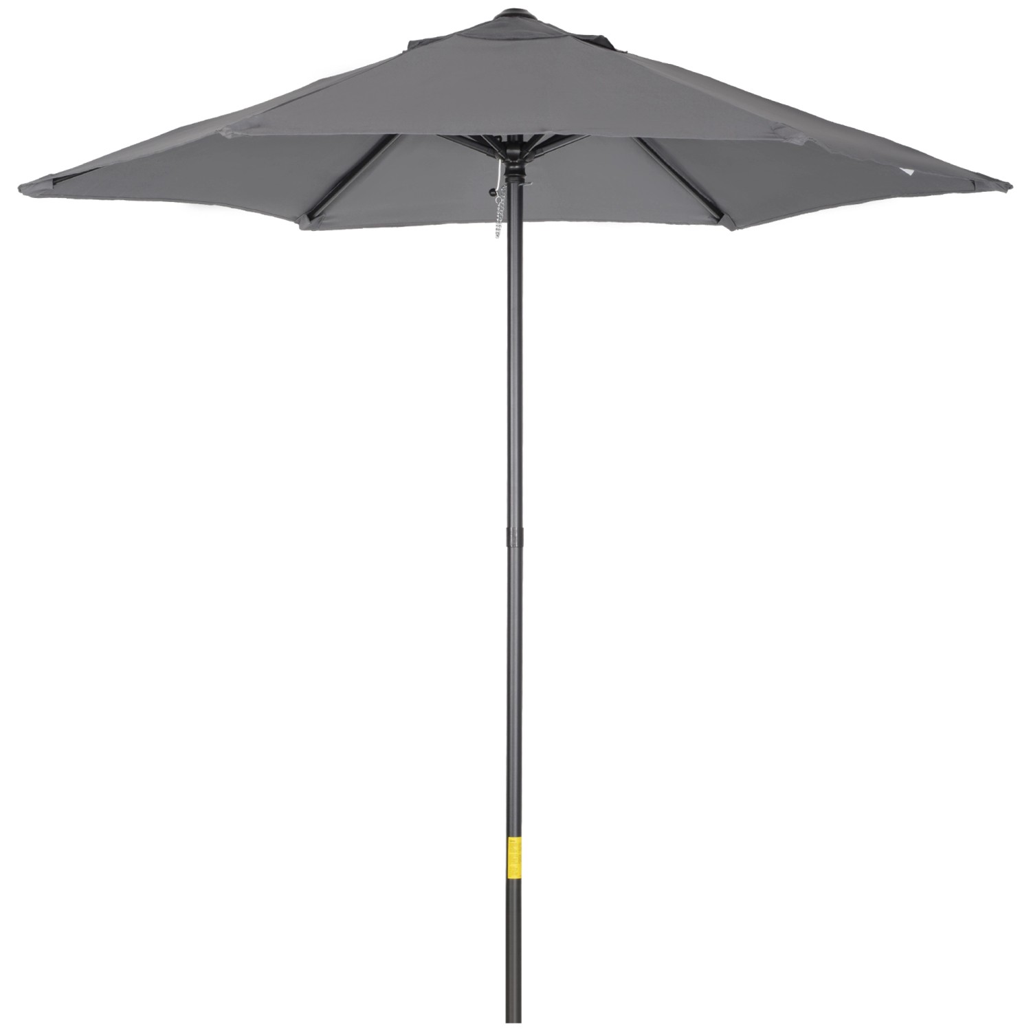 Outsunny Sonnenschirm  Polyester Aluminium Dunkelgrau 1,96L x 1,96B x 2,04H m