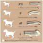 Größenvergleich Supravit Hirschgeweih Kauspielzeug für Hunde (XS, S, M, L).