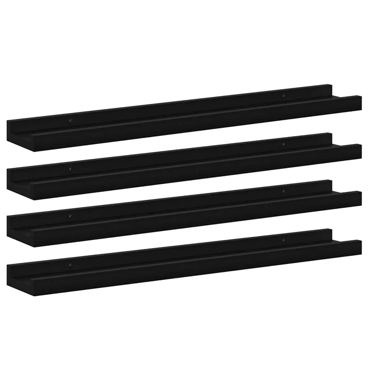 vidaXL Wandregale 4 Stk Schwarz 60x9x3 cm 326668