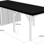 Holzbrüder Carport Ralf mit Geräteraum, reinweiß, rote Dacheindeckung, Maße: 300x868cm.