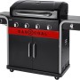 Char-Broil Gas2Coal 2.0 440 Hybridgrill mit 4 Brennern, schwarz. Gas- und Holzkohlegrill.