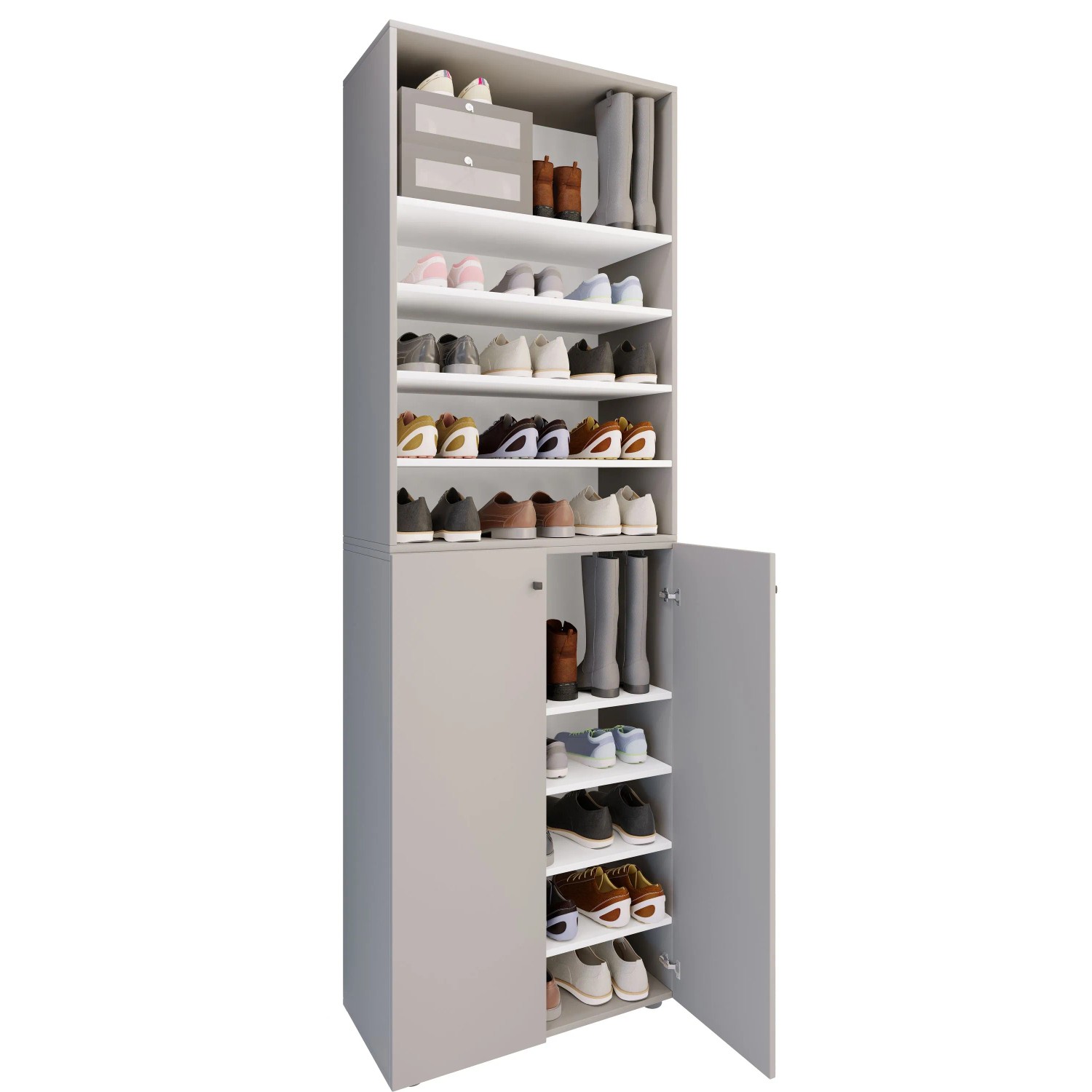VCM Schuhschrank Lona Grau