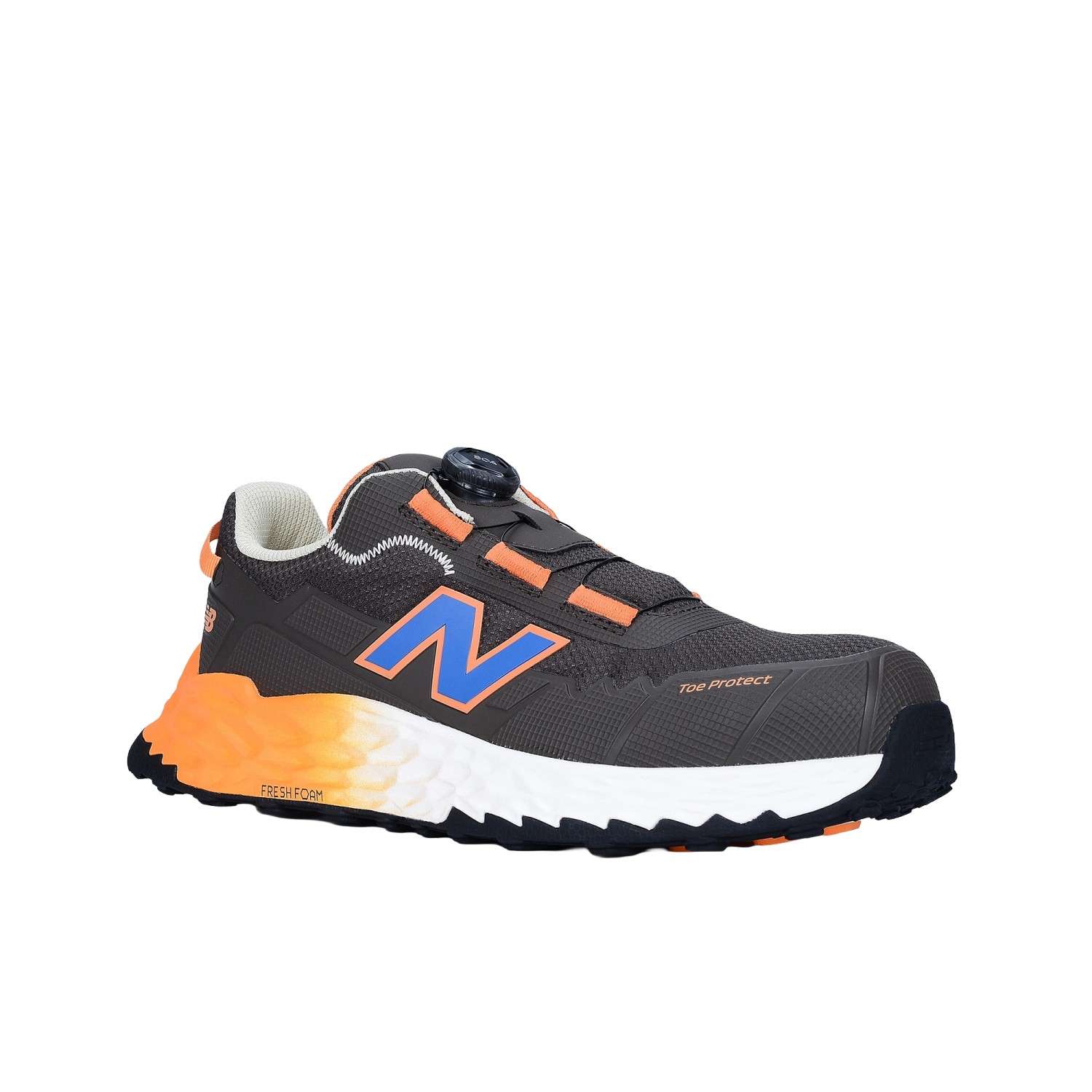 New Balance Cremorne BOA S3 Sicherheitsschuh in Braun-Orange mit BOA Fit System.