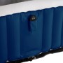 Detailansicht des marineblauen, aufblasbaren OBI Whirlpools SQUARE mit digitalem Display.