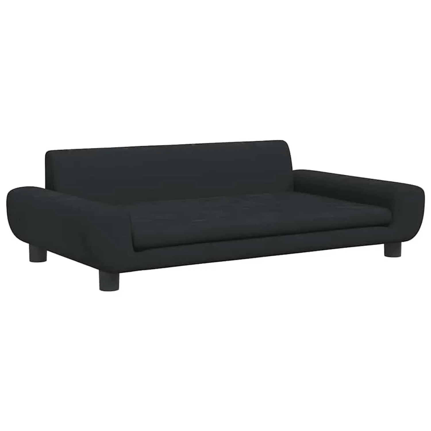 vidaXL Hundebett Schwarz 100x54x33 cm Samt 171985