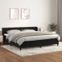 Schwarzes vidaXL Boxspringbett (200x200 cm) mit Matratze und Samtbezug.
