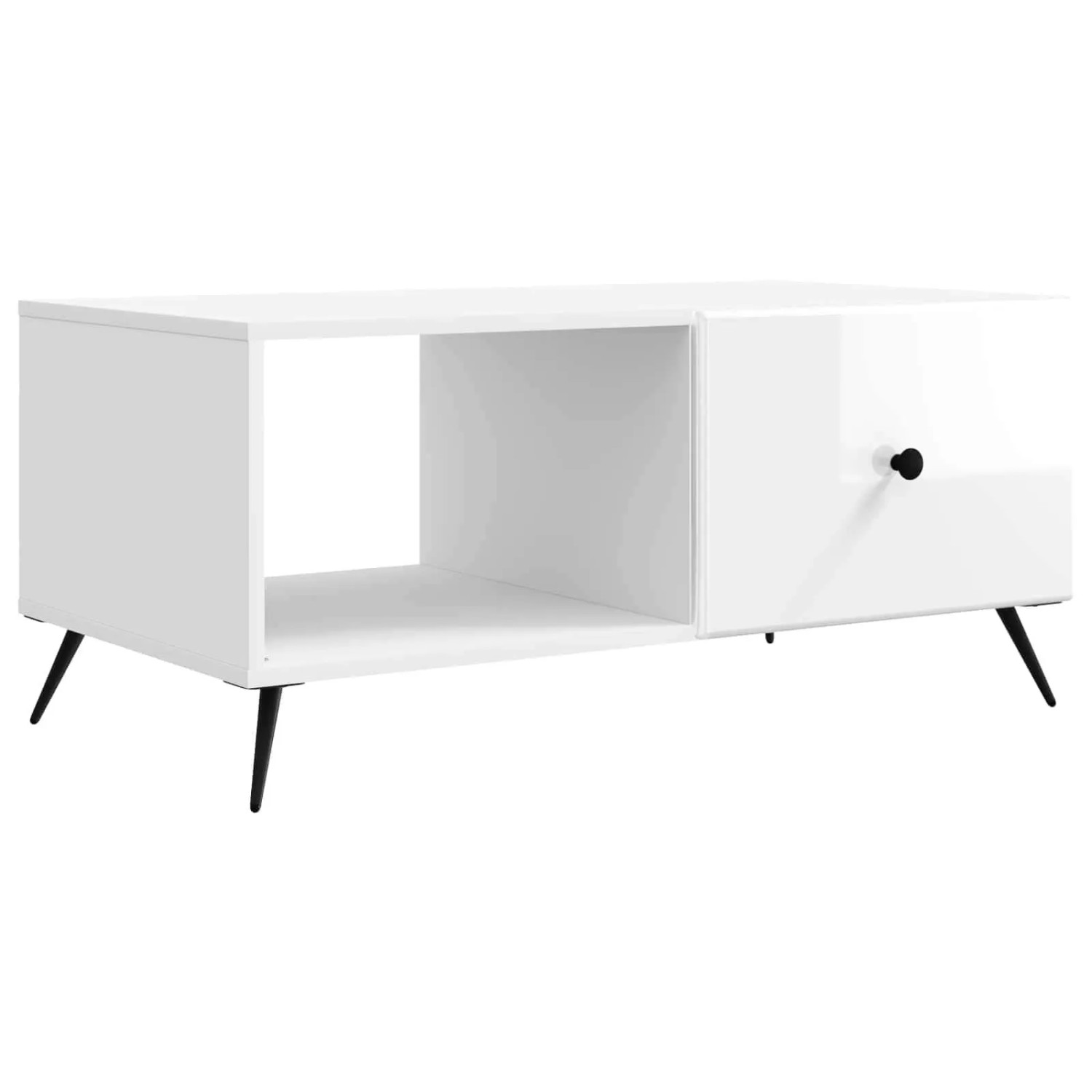 vidaXL Couchtisch Hochglanz Weiß 90 x 50 x 40 cm Holzwerkstoff 895649