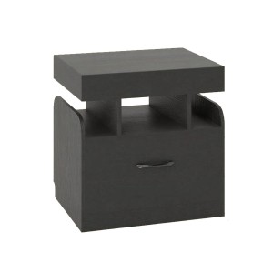 Costway Nachttisch mit Ladestation & Geheimfach Schwarz