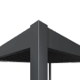Detailansicht einer anthrazitfarbenen Weide Deluxe Plus Aluminium Pergola mit LED.