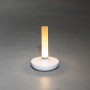 Weiße Konstsmide LED Akku-Vase Biarritz, ø 13,5 cm, Höhe 20,5 cm, für Innen und Außen.