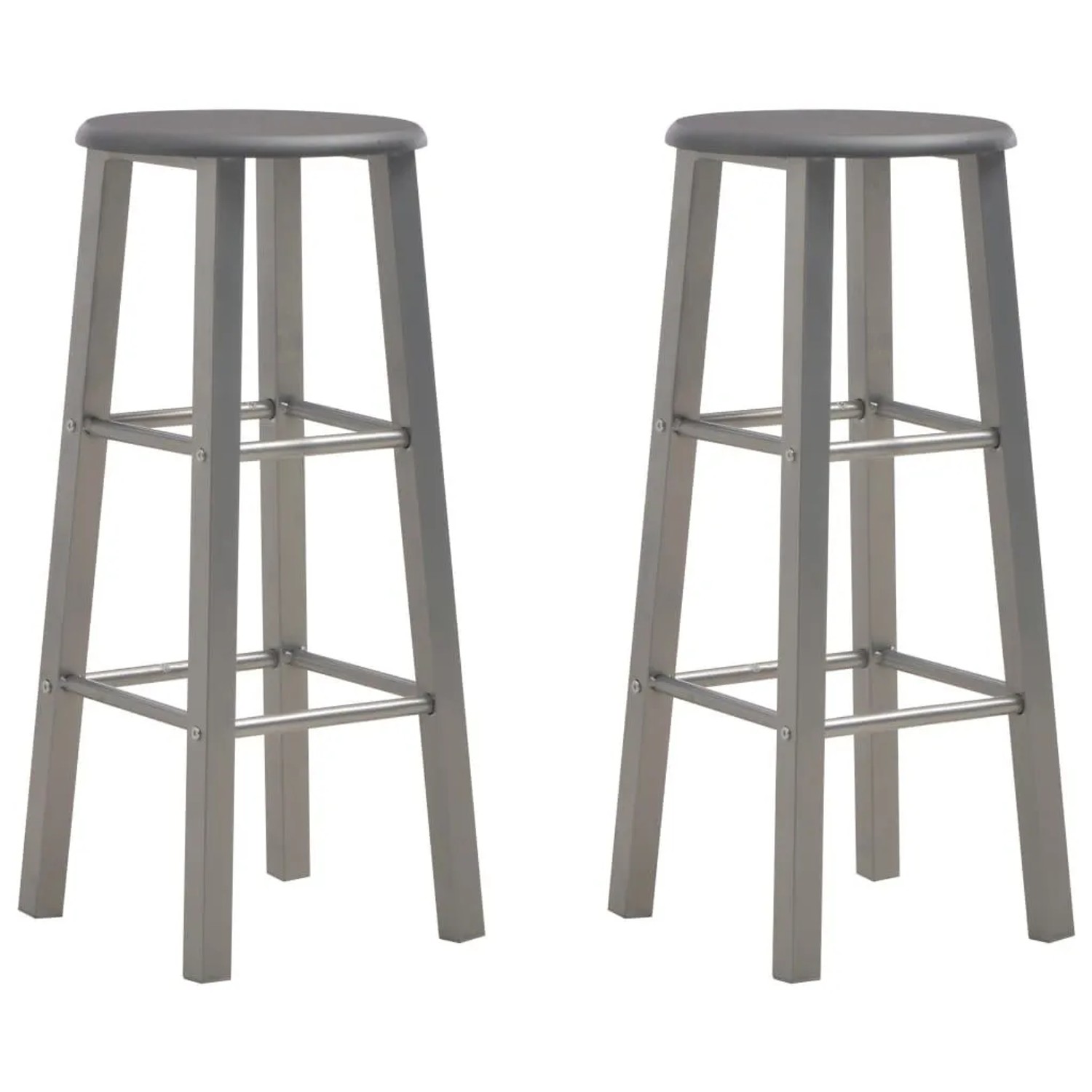 vidaXL Barhocker 2 Stk Anthrazit MDF 284387