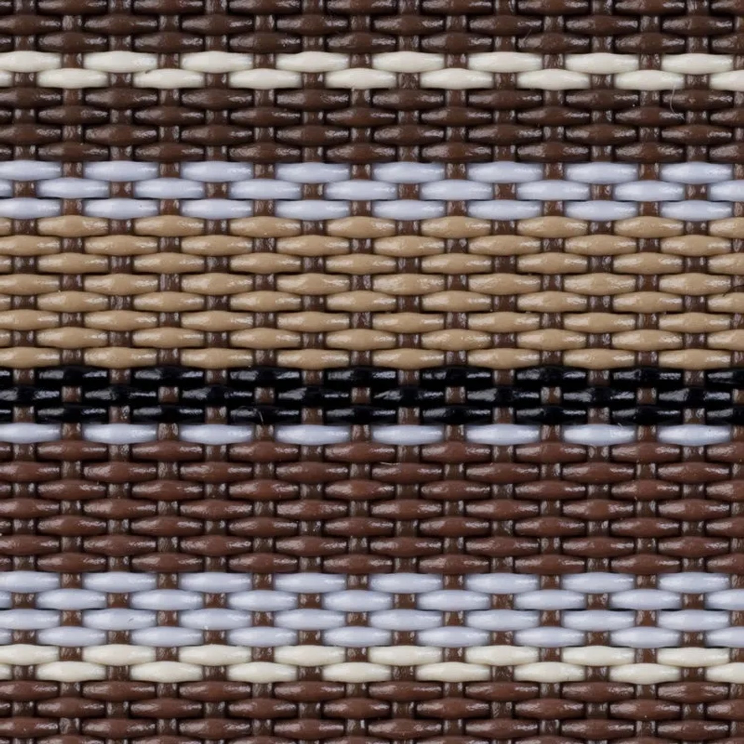Detailaufnahme: KARAT Outdoor Teppich Asti, braun/beige, gewebte Struktur.