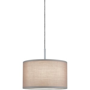 Paulmann URail Lampenschirm Tessa, hellgrau, Ø 25,5 cm für Schienensystem. Textiler Lampenschirm.