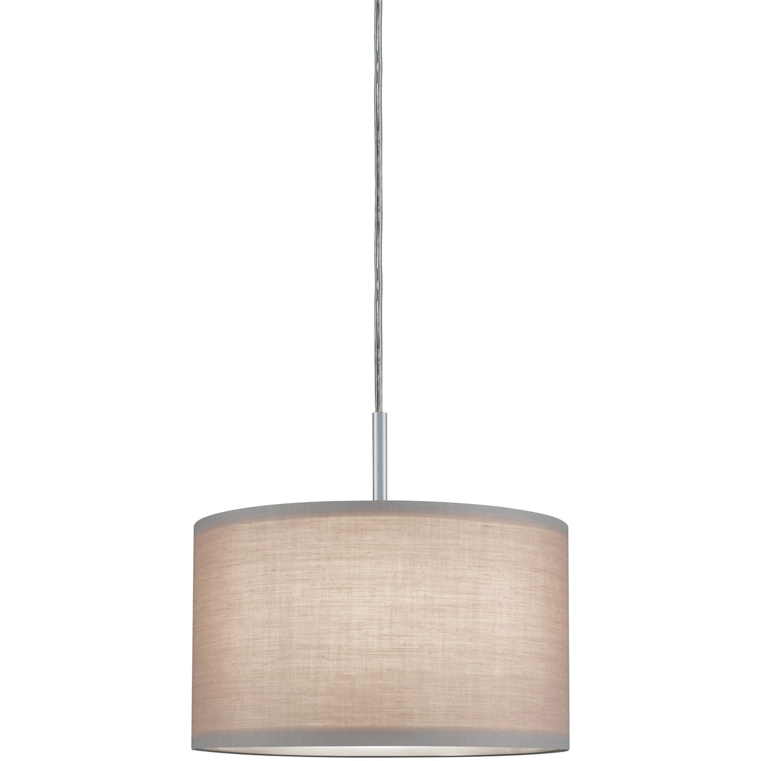 Paulmann URail Lampenschirm Tessa, hellgrau, Ø 25,5 cm für Schienensystem. Textiler Lampenschirm.