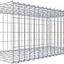 Gabiona Anbaukorb Typ 2, 40x100x50cm, Maschenweite 5x10cm, Drahtgitter für Gabionen.