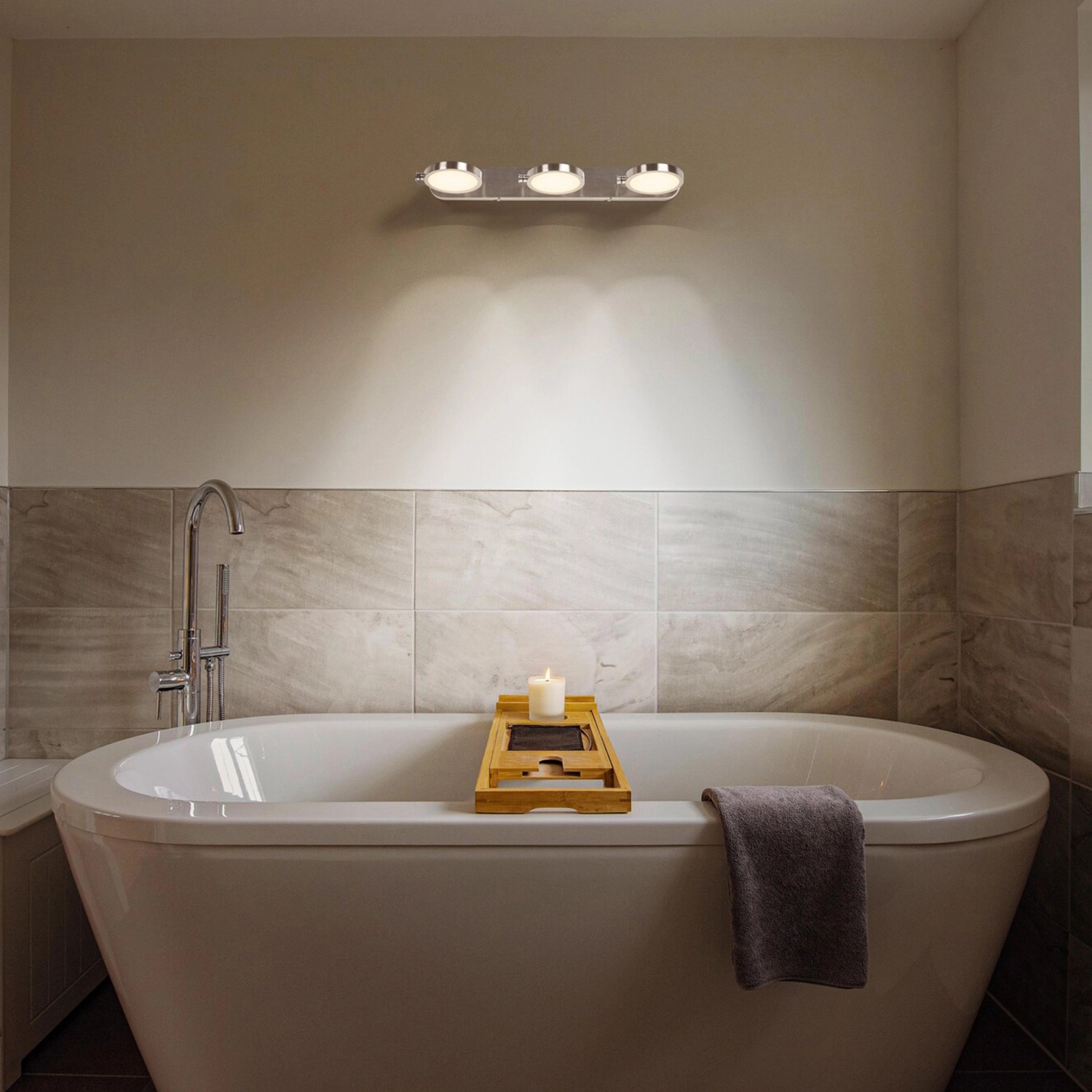 ledvance badezimmerleuchte sun@home smart+ badezimmer silber Ø 30 cm