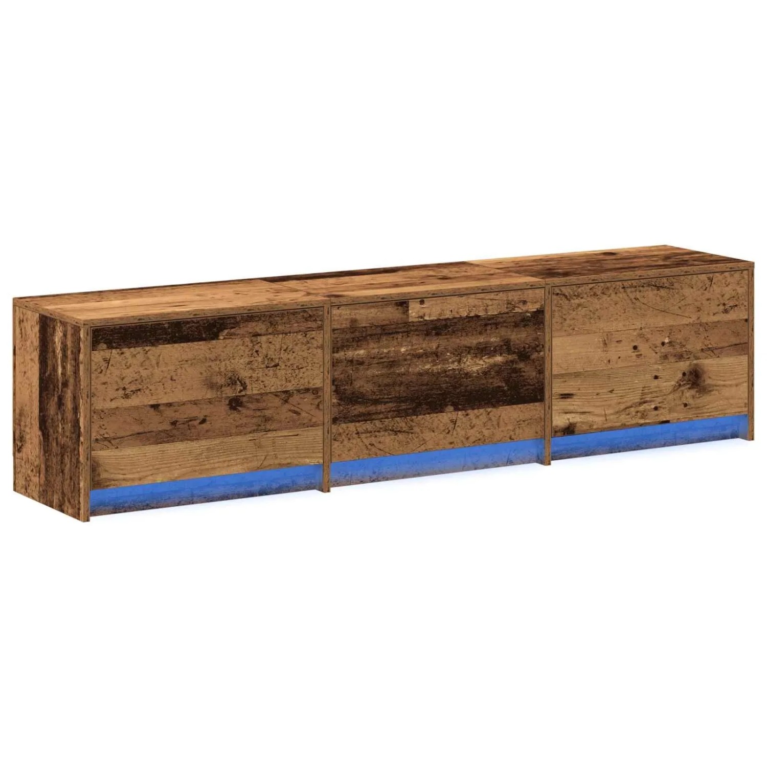 vidaXL TV-Schränk mit LED Altholz 165 x 34 x 40 cm Holzwerkstoff 8006550