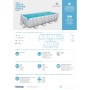 Bestway Stahlrahmenpool-Set Power Steel, 549x274x122 cm, rechteckig, mit Leiter und Filterpumpe.