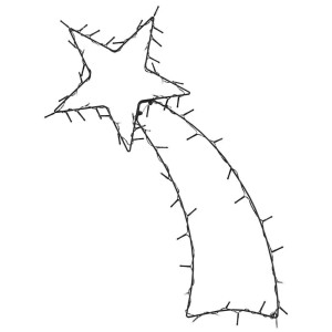 vidaXL Weihnachtsbeleuchtung Sternschnuppen-Silhouette 80 LEDs 4019606