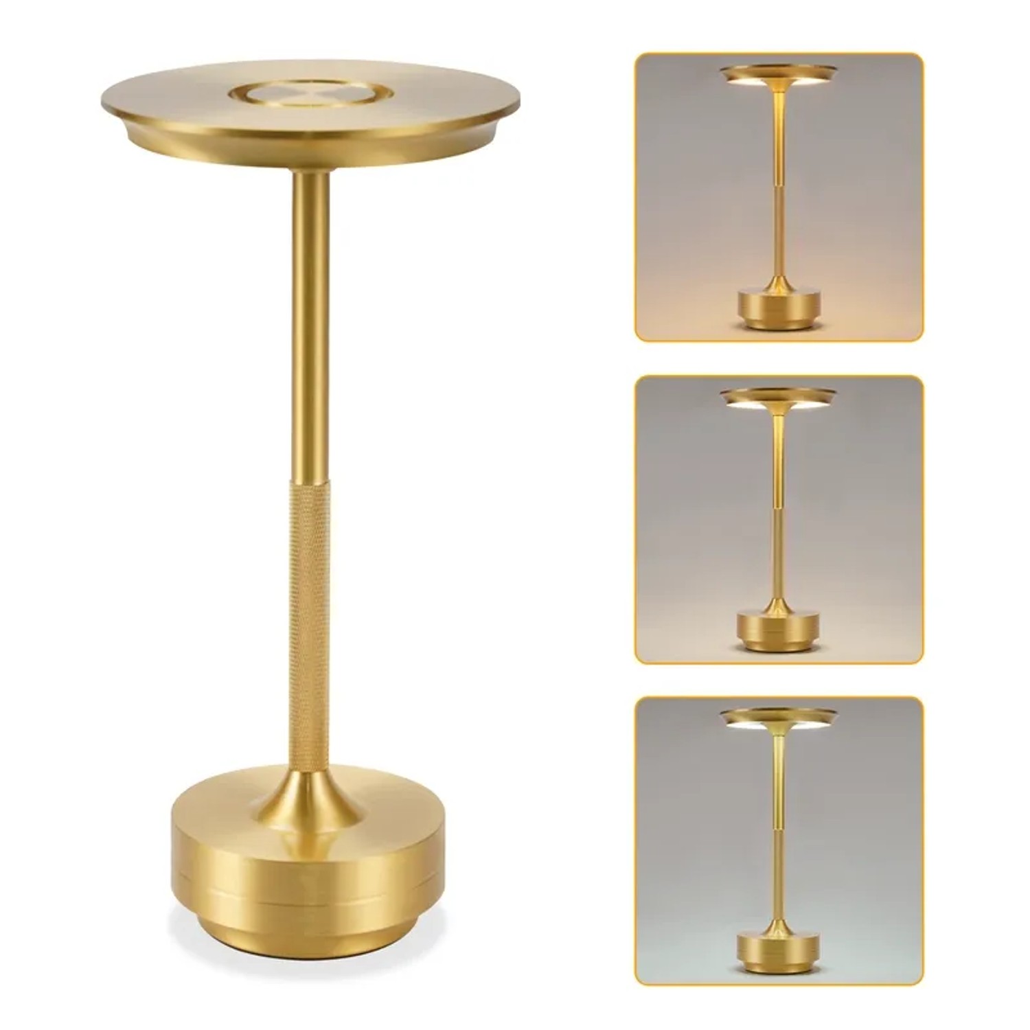 NETTLIFE LED Tischlampe aus Metall L27cm Gold 6500K Modell T101XXC327DJ