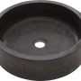 Rundes, dunkles baliv Aufsatzwaschbecken WBA-7070 aus Naturstein, Ø 40 cm.