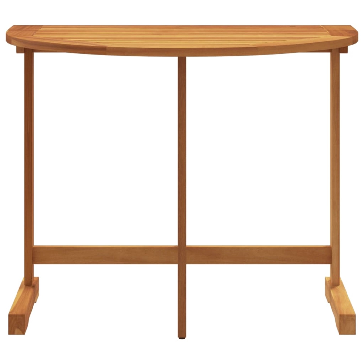 vidaXL Gartenmöbel-Set aus Akazie, klappbar, 3-teilig. Halbierter Tisch und zwei Stühle aus Massivholz.