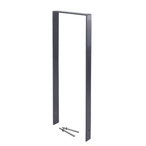 TRUTZHOLM Fahrradanlehnbügel, anthrazitfarbener U-Bügel aus Flachstahl mit Befestigungsmaterial.