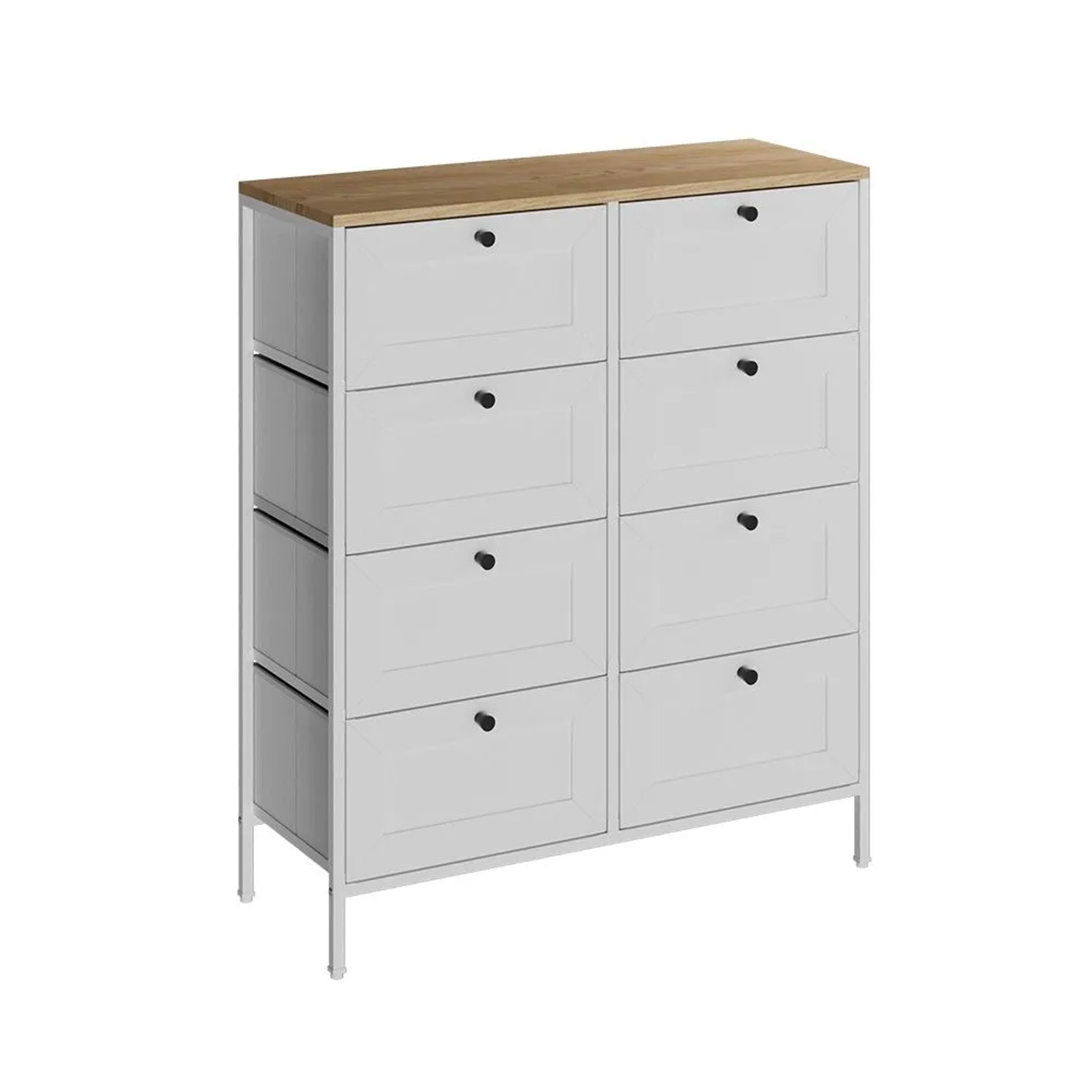 Vicco Kommode Belaro Weiß 80 x 95 mit 8 Schubladen Art Nr 51893