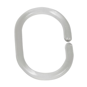 Transparenter Duschvorhangring von Schöner Wohnen, 16er Set für Duschstangen.