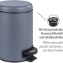 Wenko Treteimer Leman Slateblue, 3L Kosmetikeimer mit Tretfunktion und herausnehmbarem Einsatz.