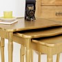 Goldene Satztische mit Rust-Oleum Möbellack veredelt, Vintage-Look. Kreidefarben-Effekt.